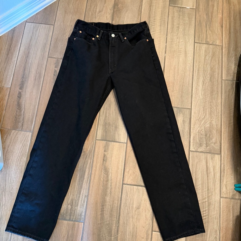 Levi’s 550 Jeans Mens 34x34 Black Relaxed Fit Tapered Leg Denim - Picture 9 of 11